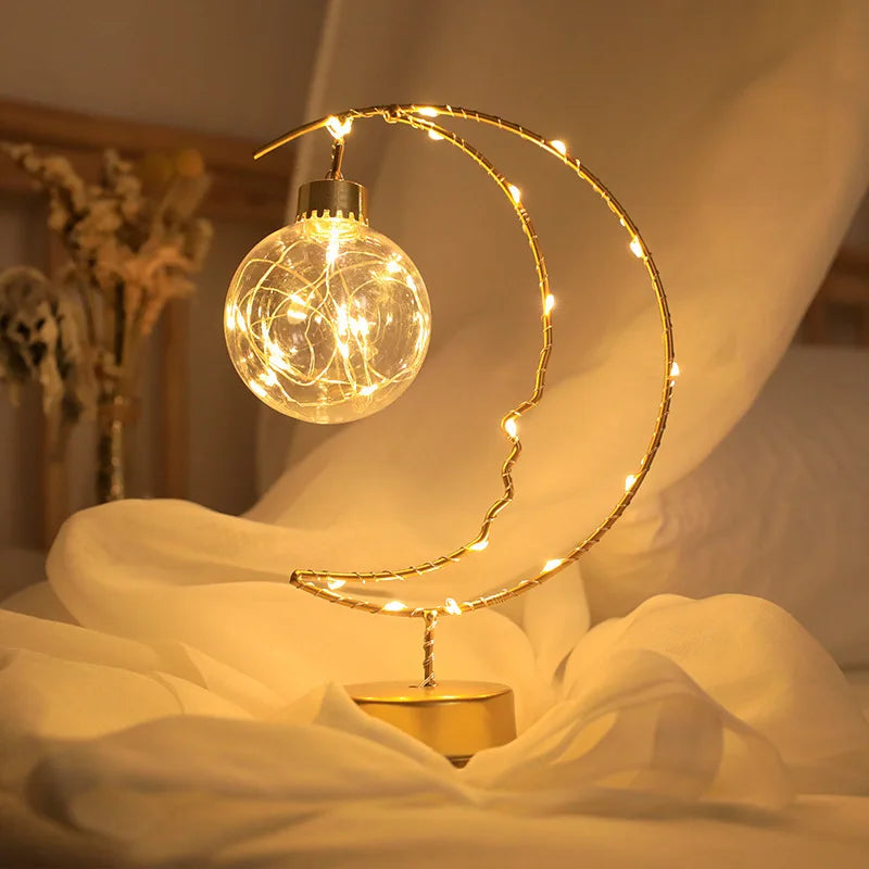 Celestial Glow Moon Lamp – Enchant Your Space with Starlit Elegance